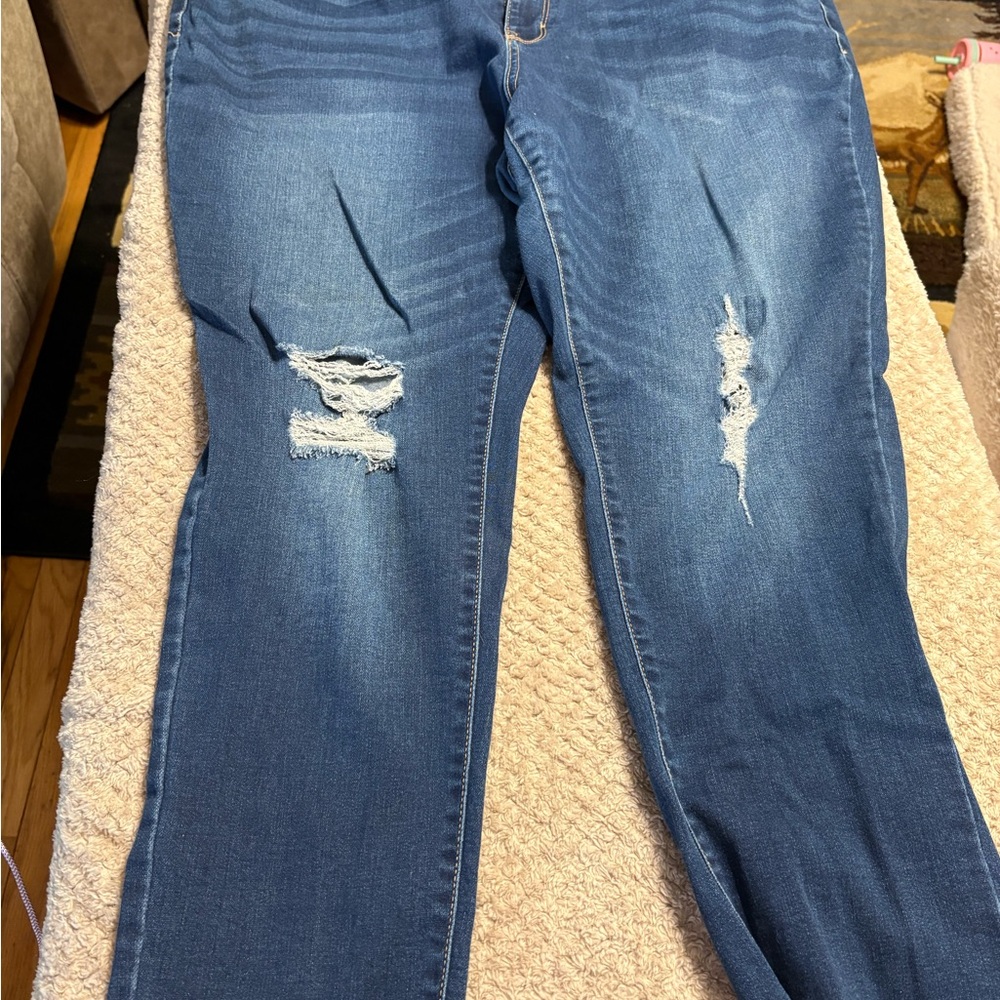 Distressed Blue Women's Jeans
